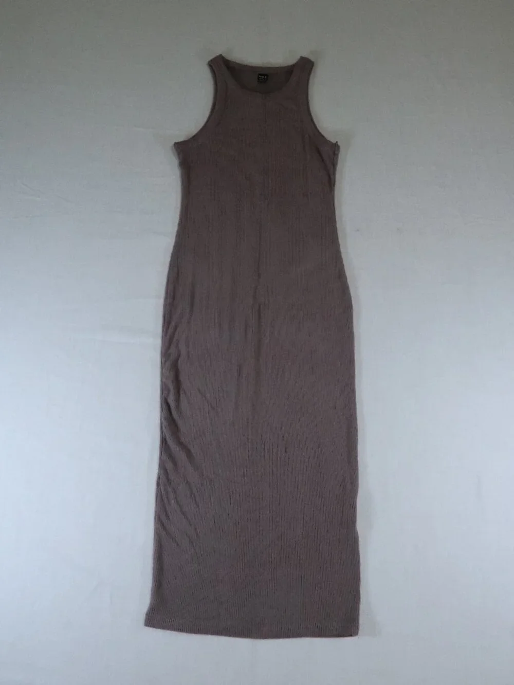 SHEIN Brown Ultra Stretch Ribbed Maxi Dress Medium Fall Bodycon Tank Dress